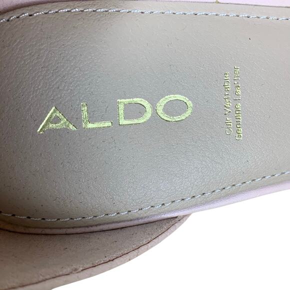 Aldo Collette Pink Faux Leather Pointed Toe Ankle Strap Heels Size 11 NWOT - Picture 6 of 9